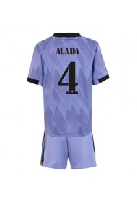 Fotbalové Dres Real Madrid David Alaba #4 Dětské Venkovní Oblečení 2022-23 Krátký Rukáv (+ trenýrky)
